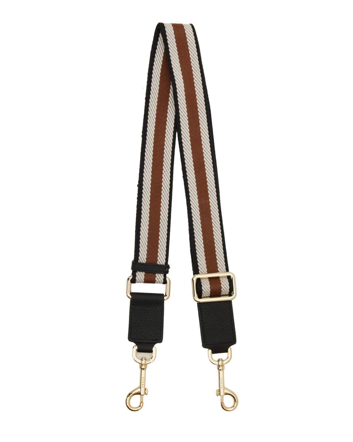 Feature Strap Webbing Black + White + Tan